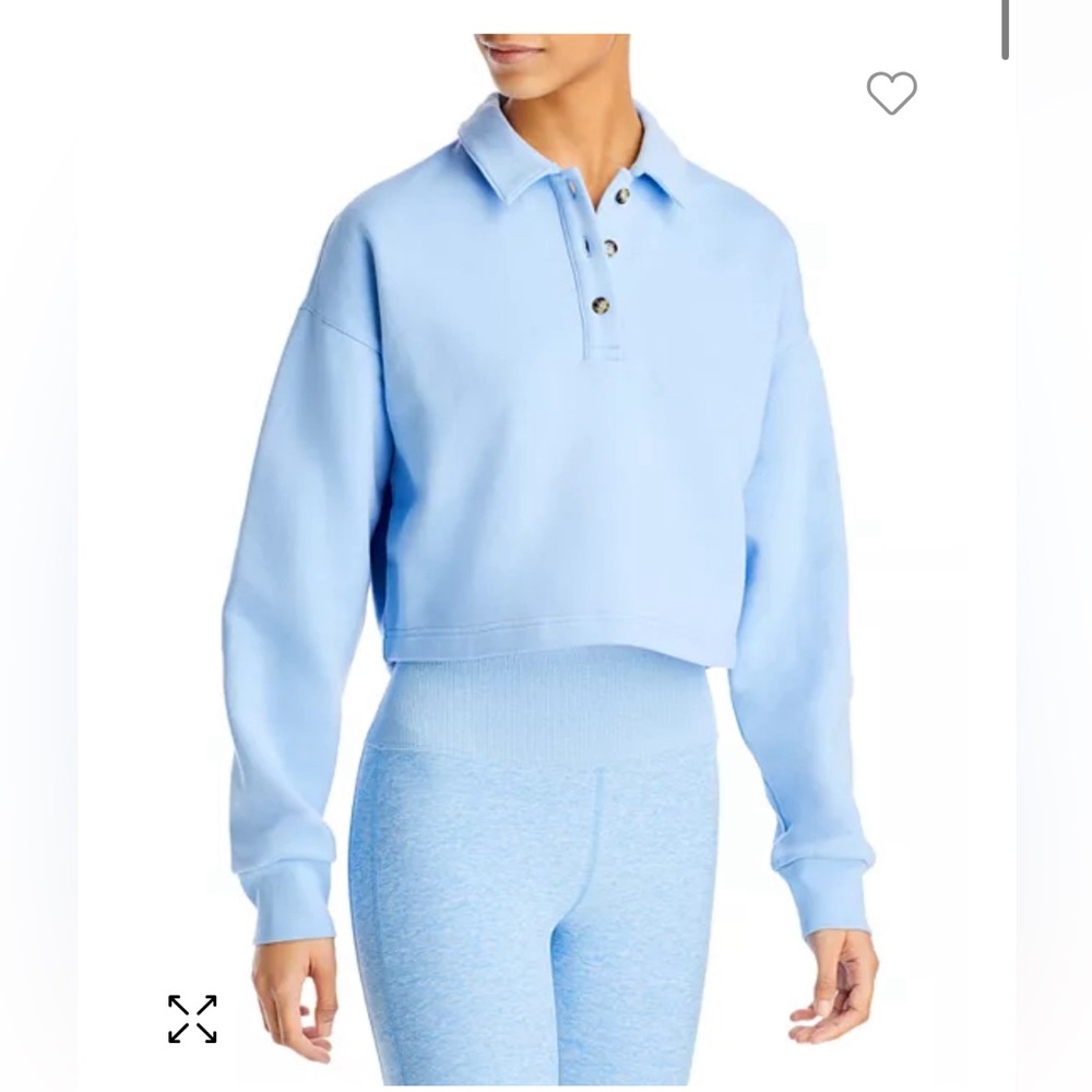 Alo yoga cropped baby blue sweatshirt